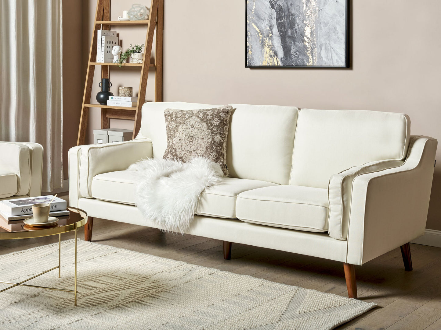 3-Sitzer Sofa cremeweiss LOKKA