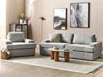 Sofa Set hellgrau 4-Sitzer ALLA