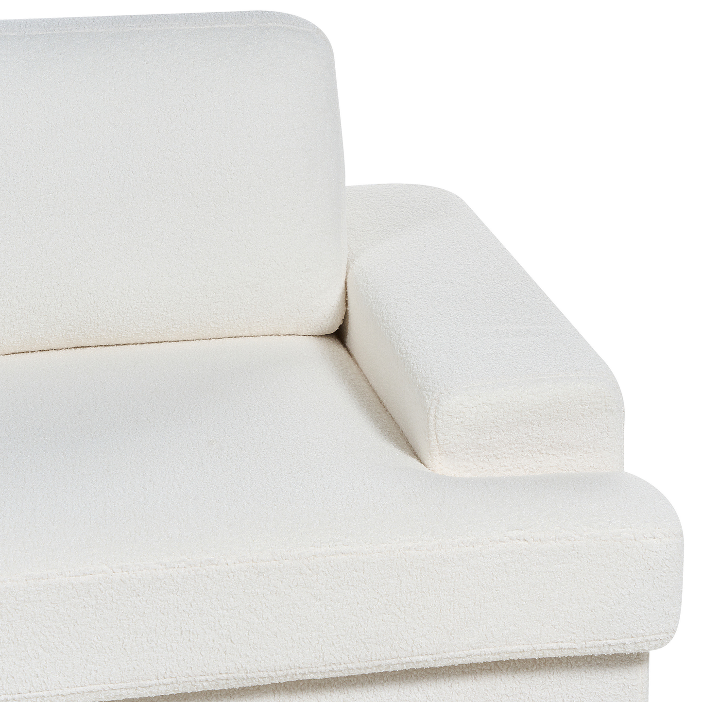 3-Sitzer Sofa Bouclé cremeweiss ALLA