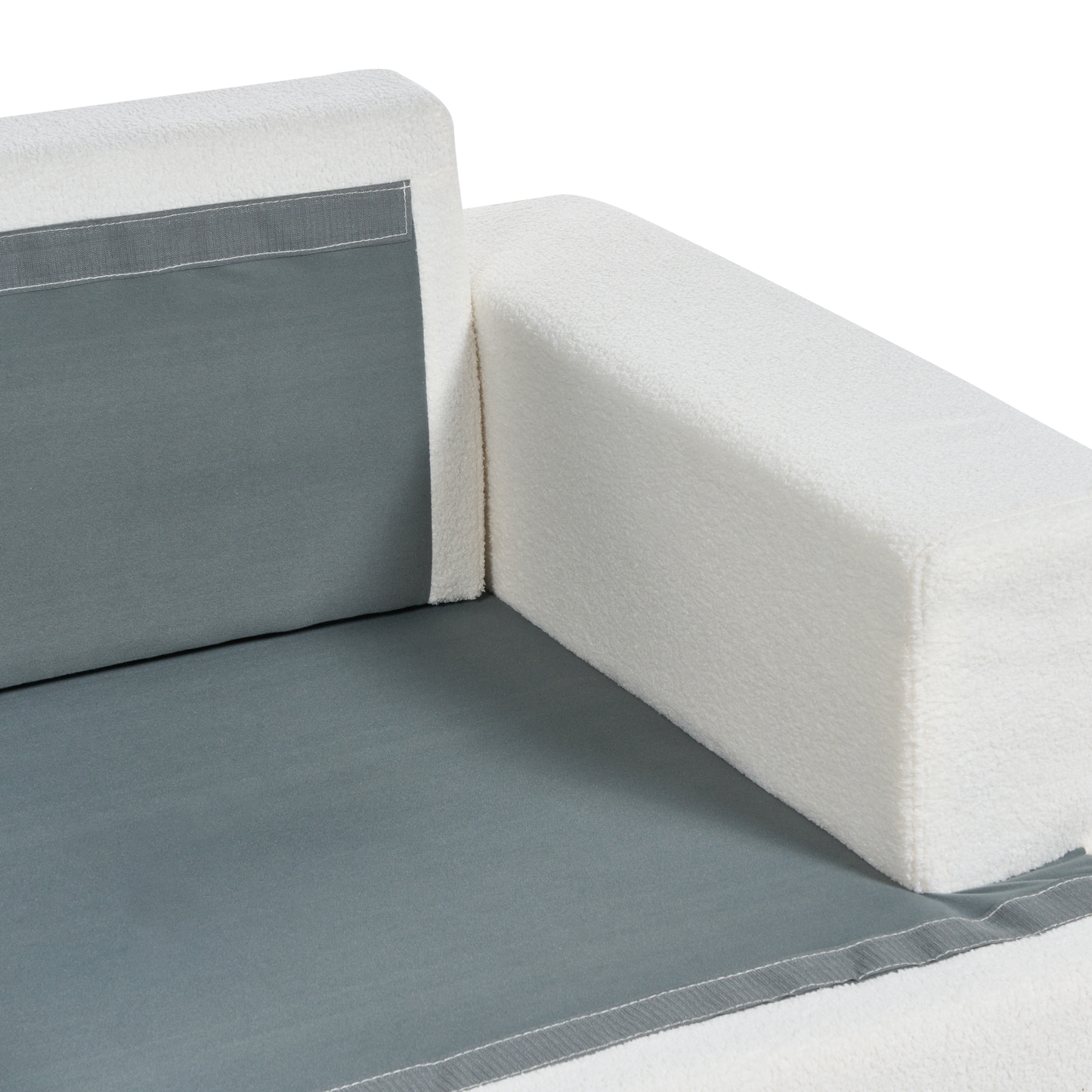 3-Sitzer Sofa Bouclé cremeweiss ALLA