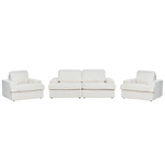 Sofa Set Bouclé cremeweiss 5-Sitzer ALLA