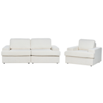 Sofa Set Bouclé cremeweiss 4-Sitzer ALLA