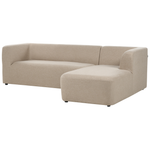 4-Sitzer Ecksofa beige linksseitig LAXA