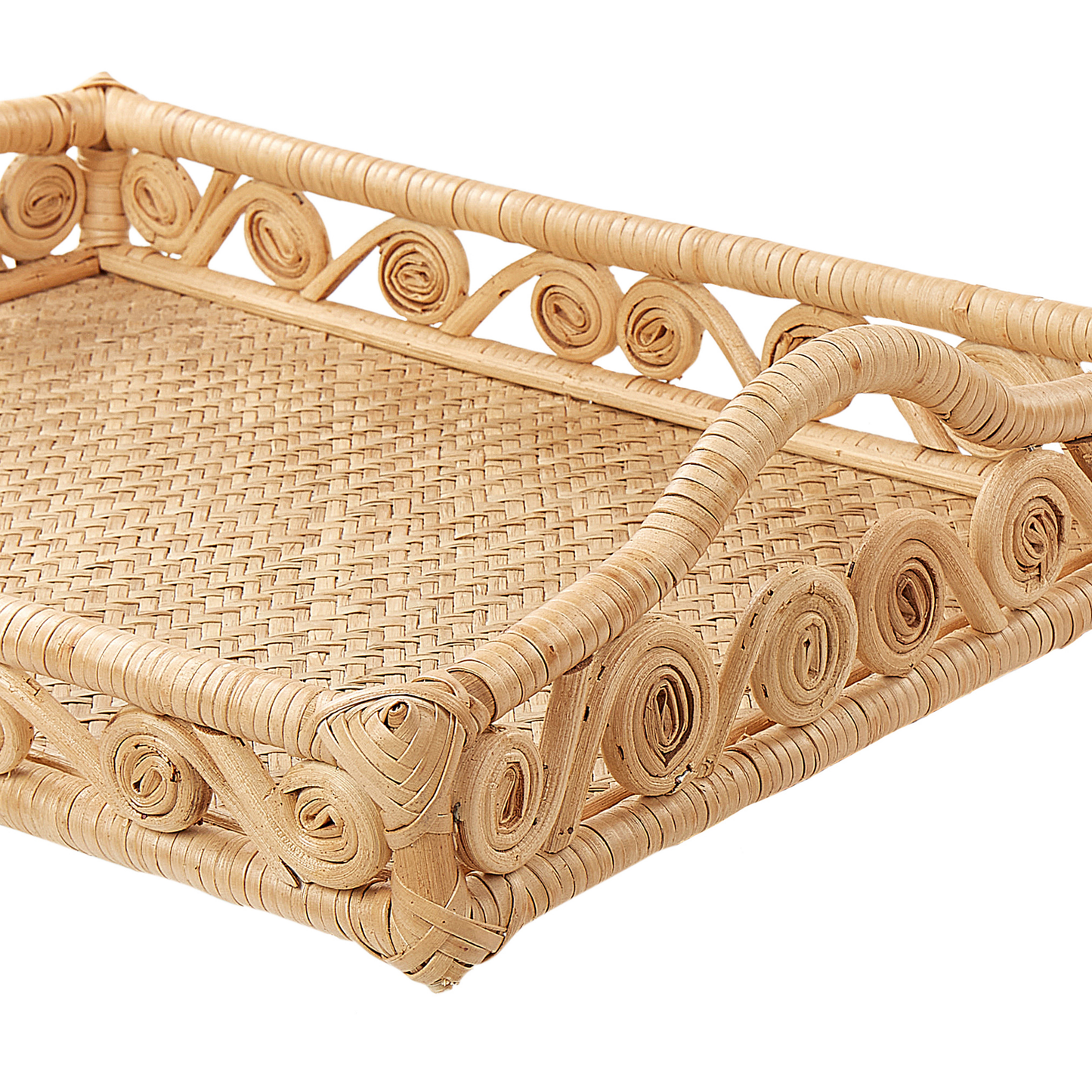 Dekotablett Rattan naturfarben 51 x 39 cm CALAYAN