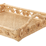 Dekotablett Rattan naturfarben 51 x 39 cm CALAYAN