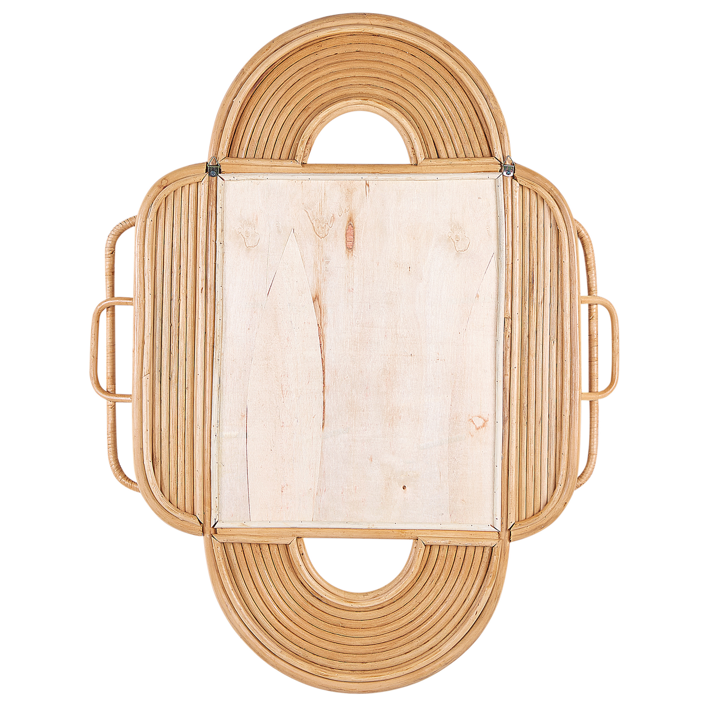 Wandspiegel ALCORN 70 cm 90 cm Rattan Naturfarben