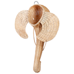 Wandobjekt Elefant GRUNEY Rattan 83 cm Naturfarben