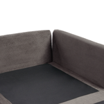 3-Sitzer Ecksofa Cord dunkelbraun rechtsseitig EGERIS