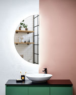 LED-Badezimmer-Spiegel LOUE 50 cm 100 cm Silber
