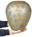 Dekovase NIDA Keramik 33 cm Gold