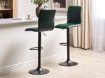 Set mit 2 Barstühlen LUCERNE Kunstleder drehbar Dunkelgrün