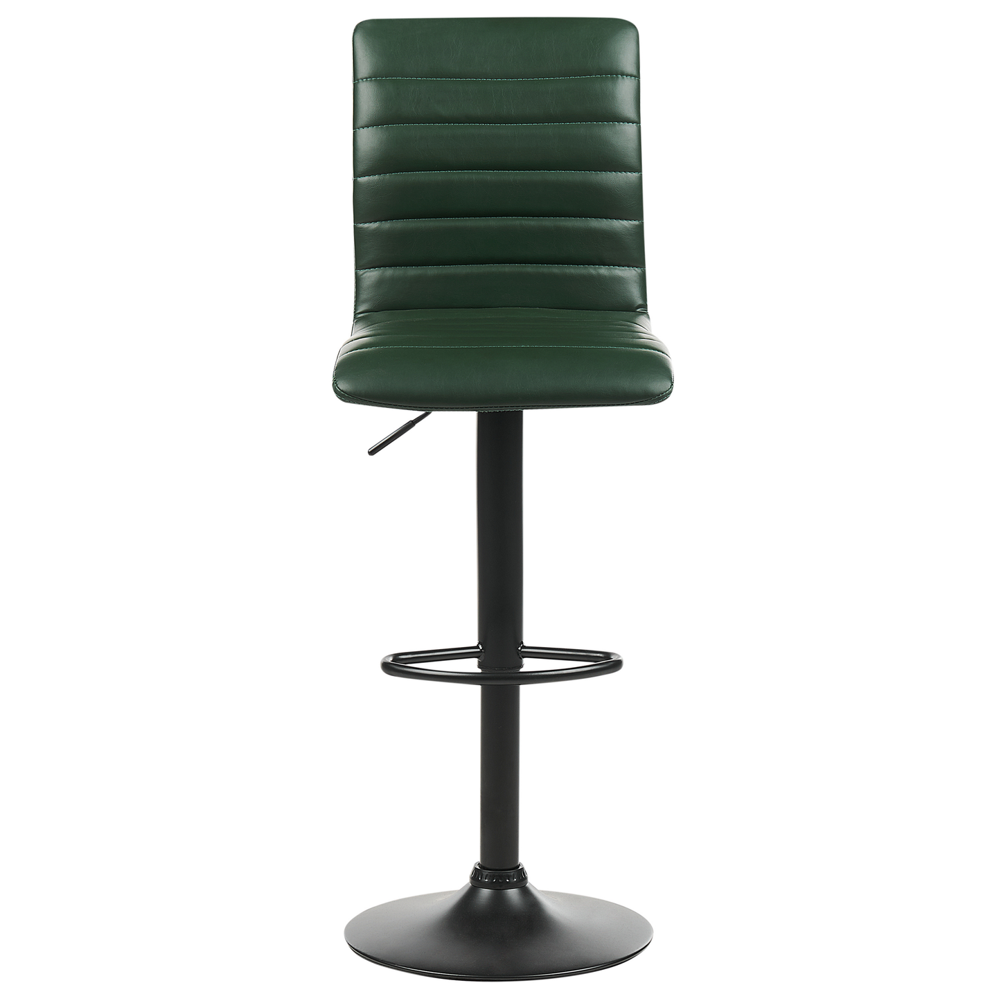 Set mit 2 Barstühlen LUCERNE Kunstleder drehbar Dunkelgrün