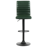 Set mit 2 Barstühlen LUCERNE Kunstleder drehbar Dunkelgrün