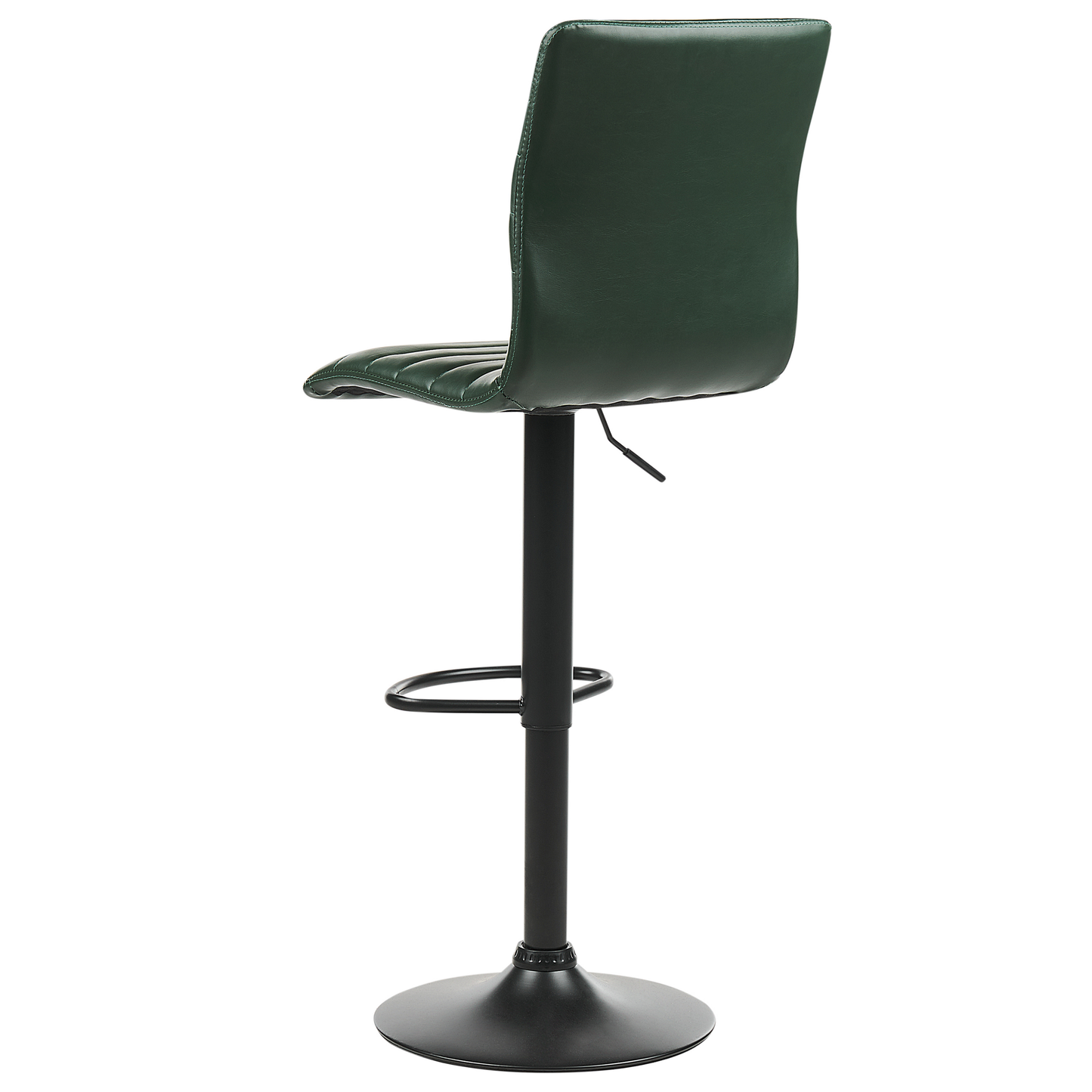 Set mit 2 Barstühlen LUCERNE Kunstleder drehbar Dunkelgrün