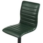 Set mit 2 Barstühlen LUCERNE Kunstleder drehbar Dunkelgrün