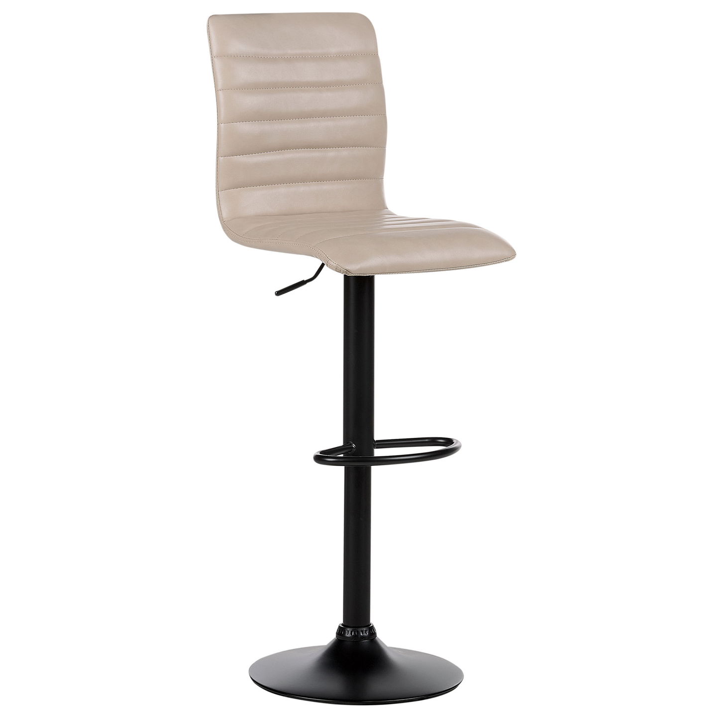 Set mit 2 Barstühlen LUCERNE Kunstleder drehbar Hellbeige