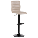 Set mit 2 Barstühlen LUCERNE Kunstleder drehbar Hellbeige