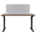 Schreibtischtrennwand hellgrau 130 x 50 cm SPLIT