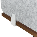 Schreibtischtrennwand hellgrau 130 x 50 cm SPLIT