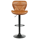 Set mit 2 Barstühlen VALETTA Kunstleder drehbar Goldbraun