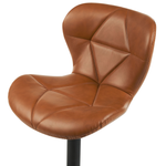 Set mit 2 Barstühlen VALETTA Kunstleder drehbar Goldbraun