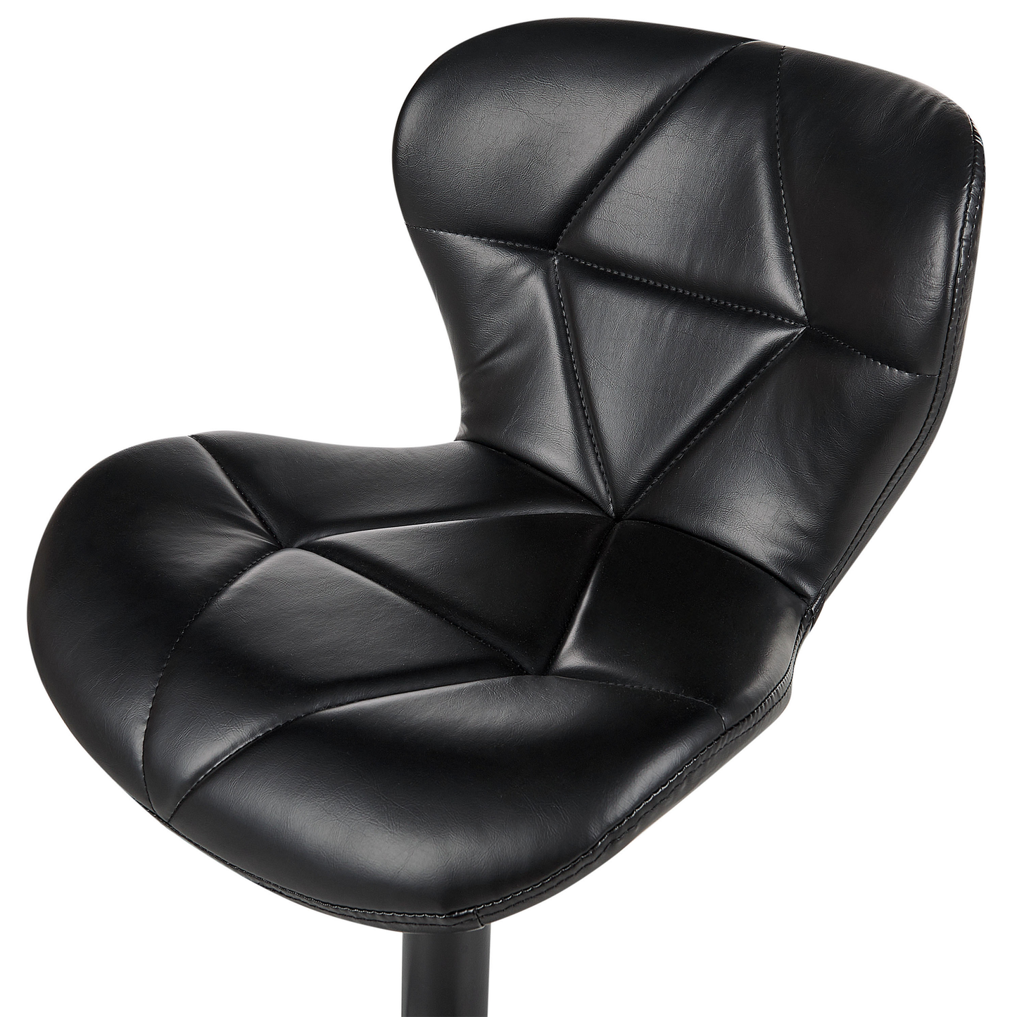 Set mit 2 Barstühlen VALETTA Kunstleder drehbar Schwarz