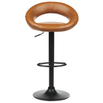 Set mit 2 Barstühlen PEORIA Kunstleder drehbar Goldbraun