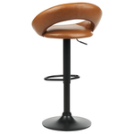 Set mit 2 Barstühlen PEORIA Kunstleder drehbar Goldbraun