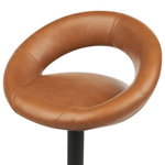 Set mit 2 Barstühlen PEORIA Kunstleder drehbar Goldbraun