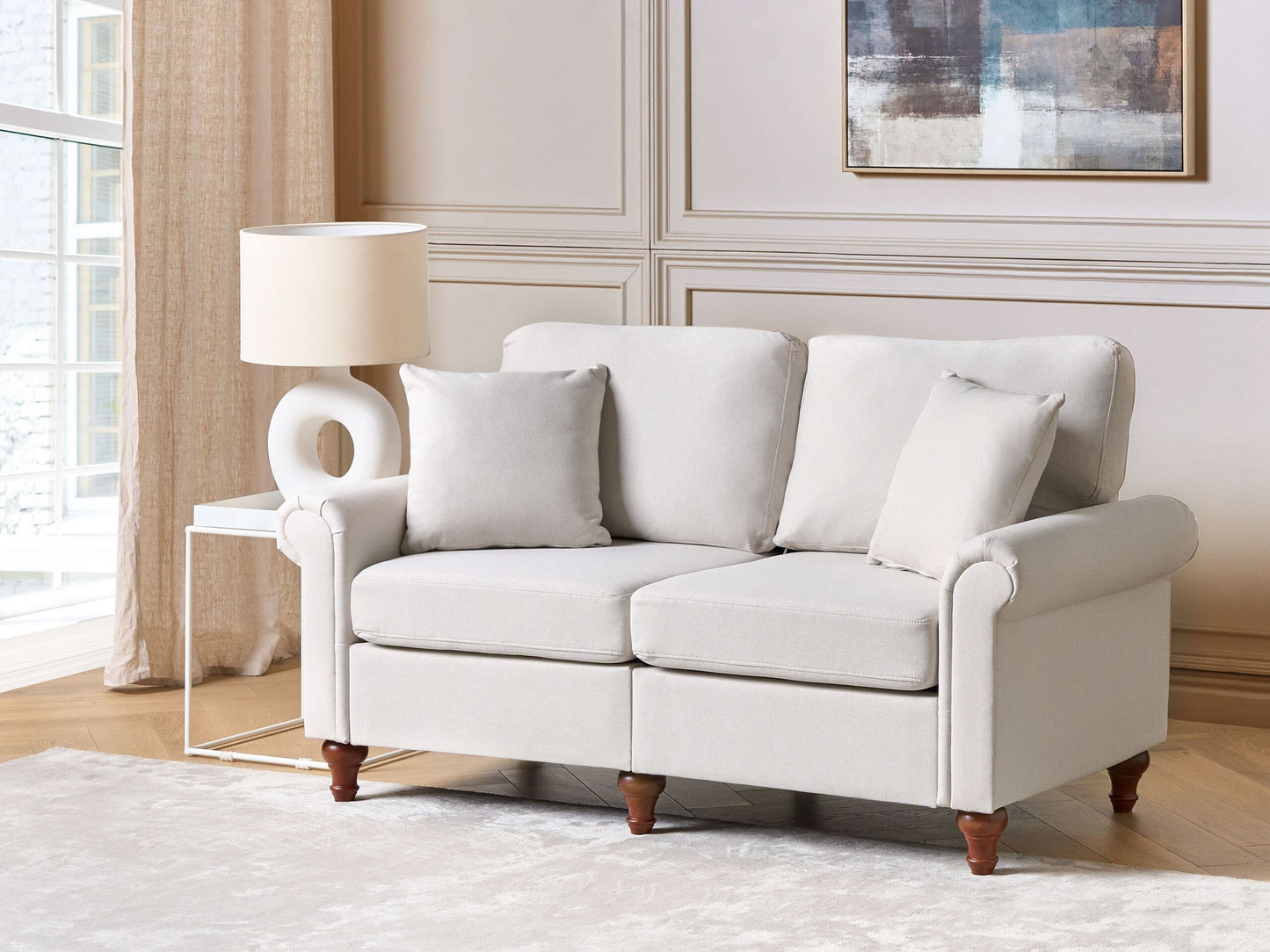 2-Sitzer Sofa hellbeige GINNERUP