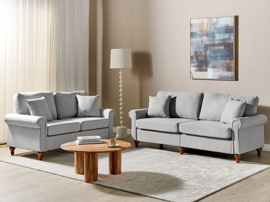 Sofa Set hellgrau 5-Sitzer GINNERUP