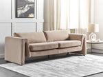 3-Sitzer Sofa Samtstoff sandbeige MAUNU