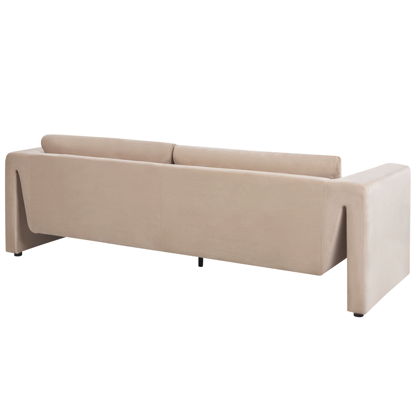 3-Sitzer Sofa Samtstoff sandbeige MAUNU