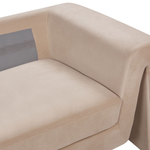 3-Sitzer Sofa Samtstoff sandbeige MAUNU