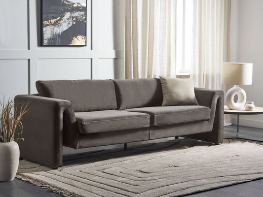 3-Sitzer Sofa Samtstoff graphitgrau MAUNU