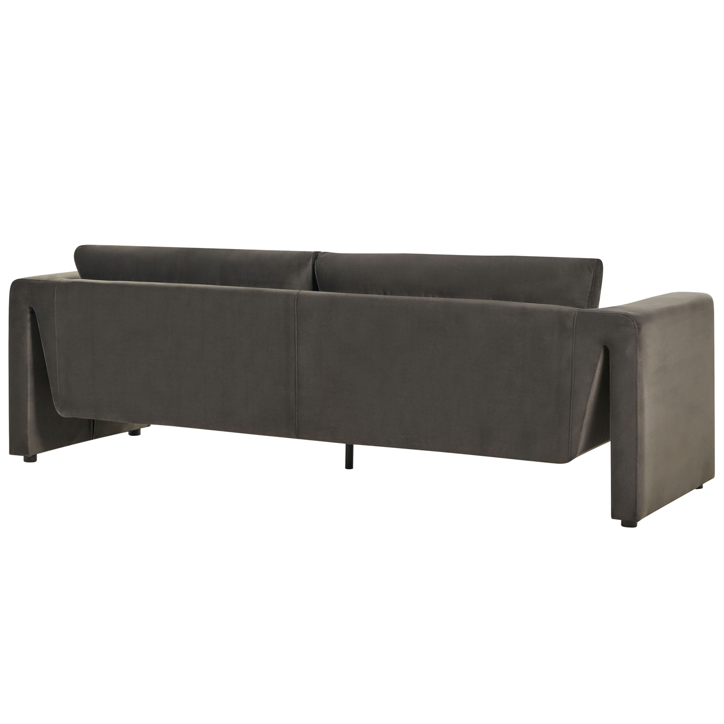 3-Sitzer Sofa Samtstoff graphitgrau MAUNU
