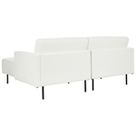 2-Sitzer Ecksofa cremeweiss linksseitig BREDA