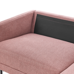 2-Sitzer Ecksofa rosa linksseitig BREDA