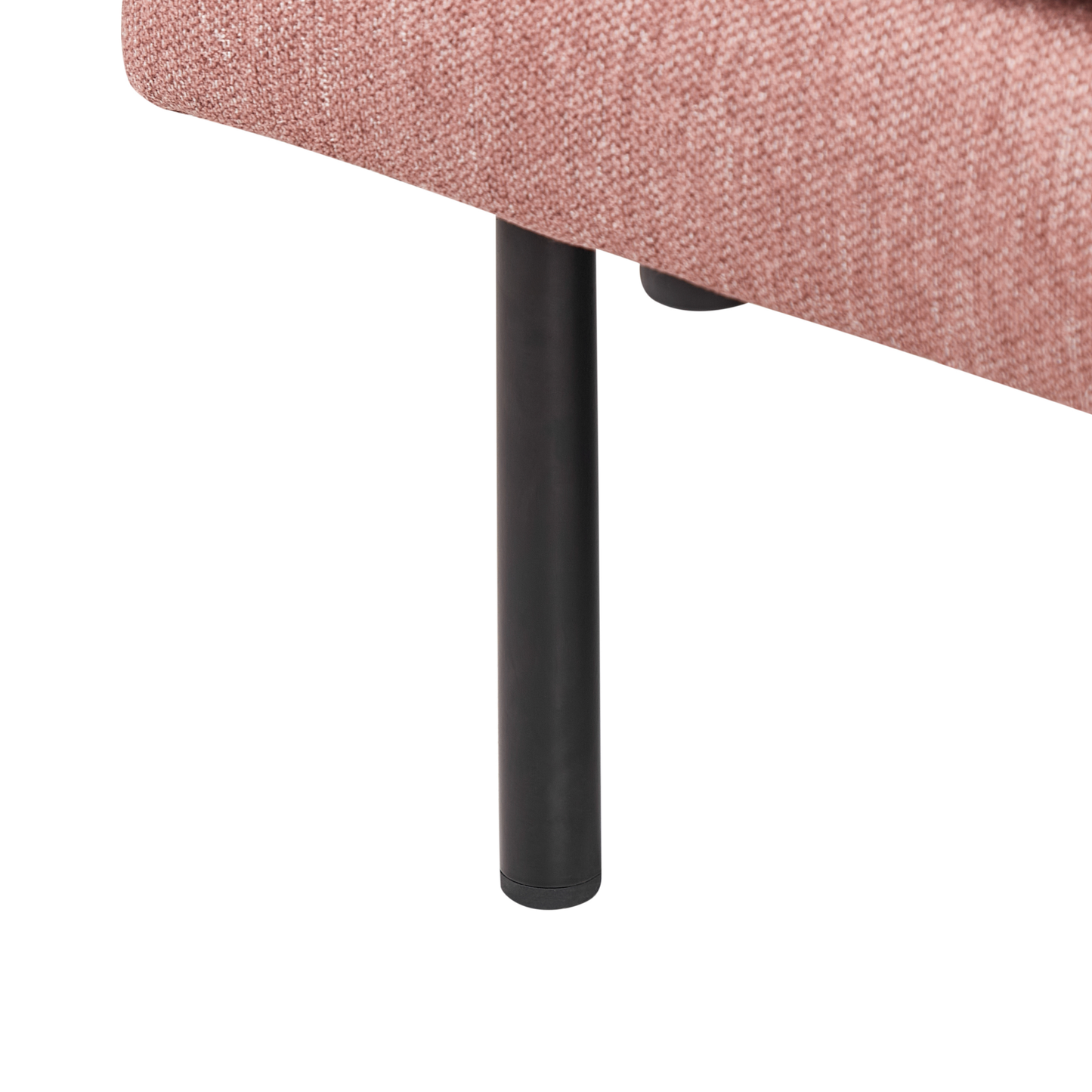 2-Sitzer Ecksofa rosa linksseitig BREDA