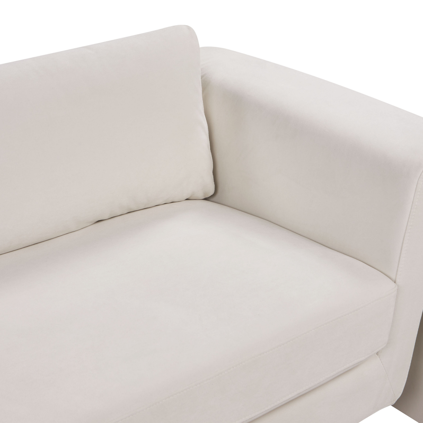 3-Sitzer Sofa Samtstoff hellbeige MAUNU
