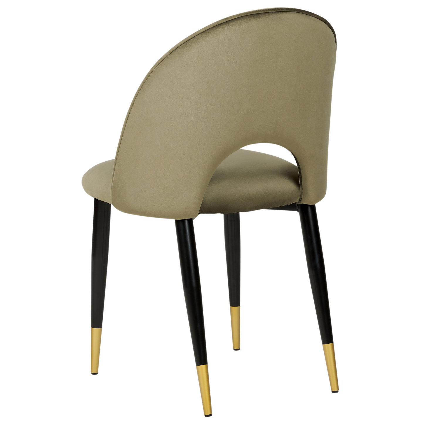 Esszimmerstuhl 2er Set MAGALIA Samtstoff Olivgrün