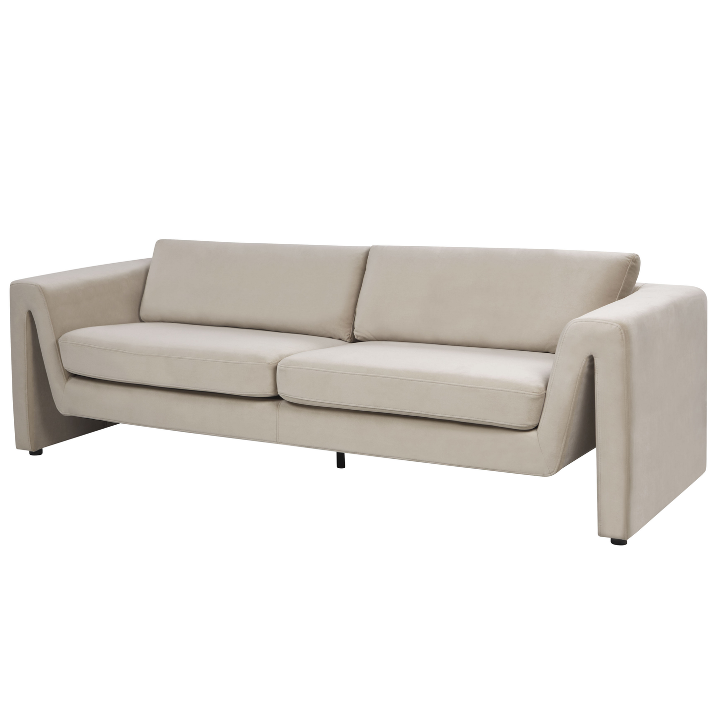 3-Sitzer Sofa Samtstoff taupe MAUNU
