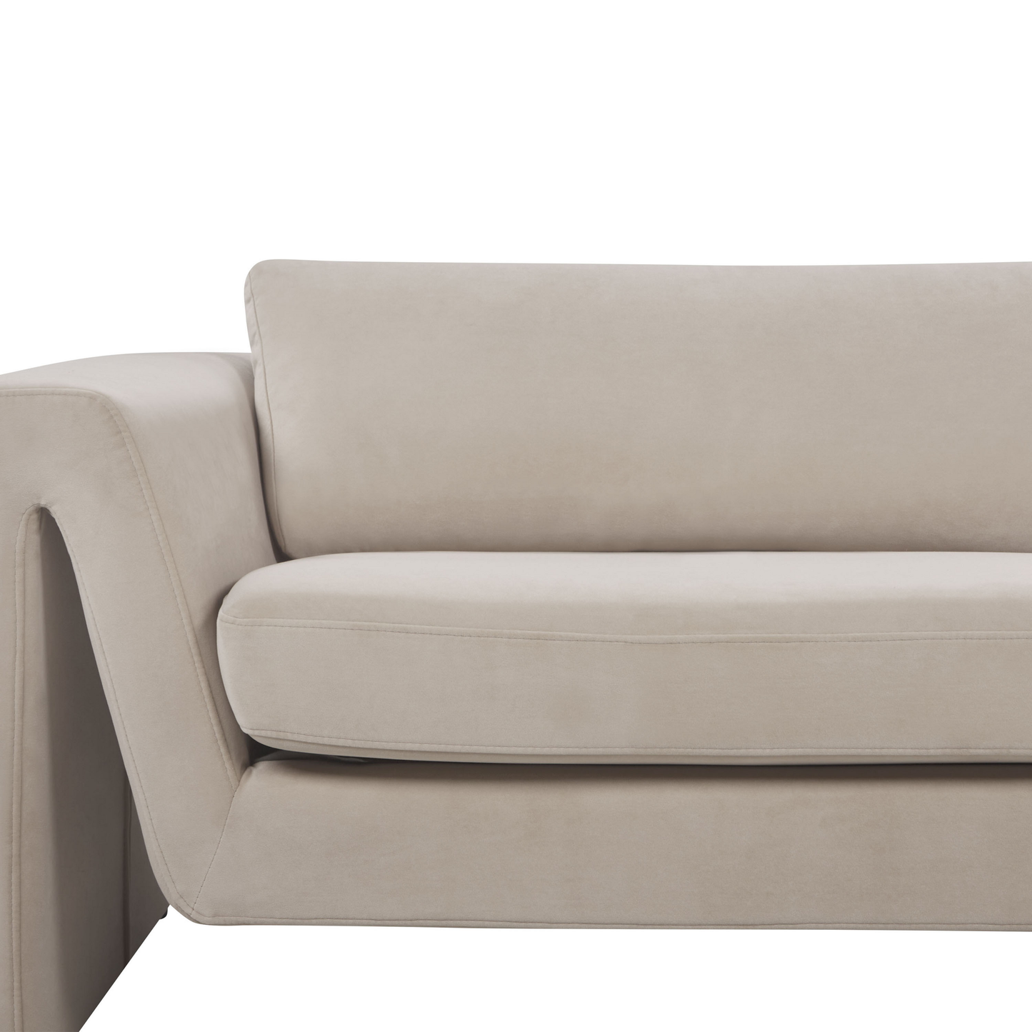 3-Sitzer Sofa Samtstoff taupe MAUNU