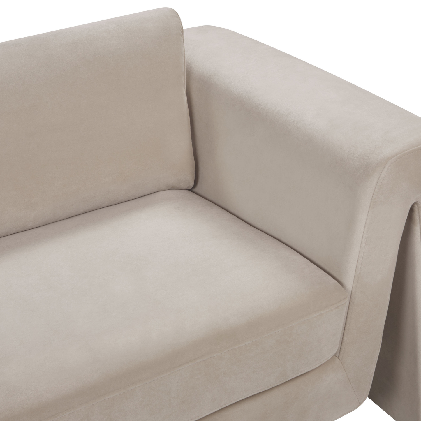 3-Sitzer Sofa Samtstoff taupe MAUNU