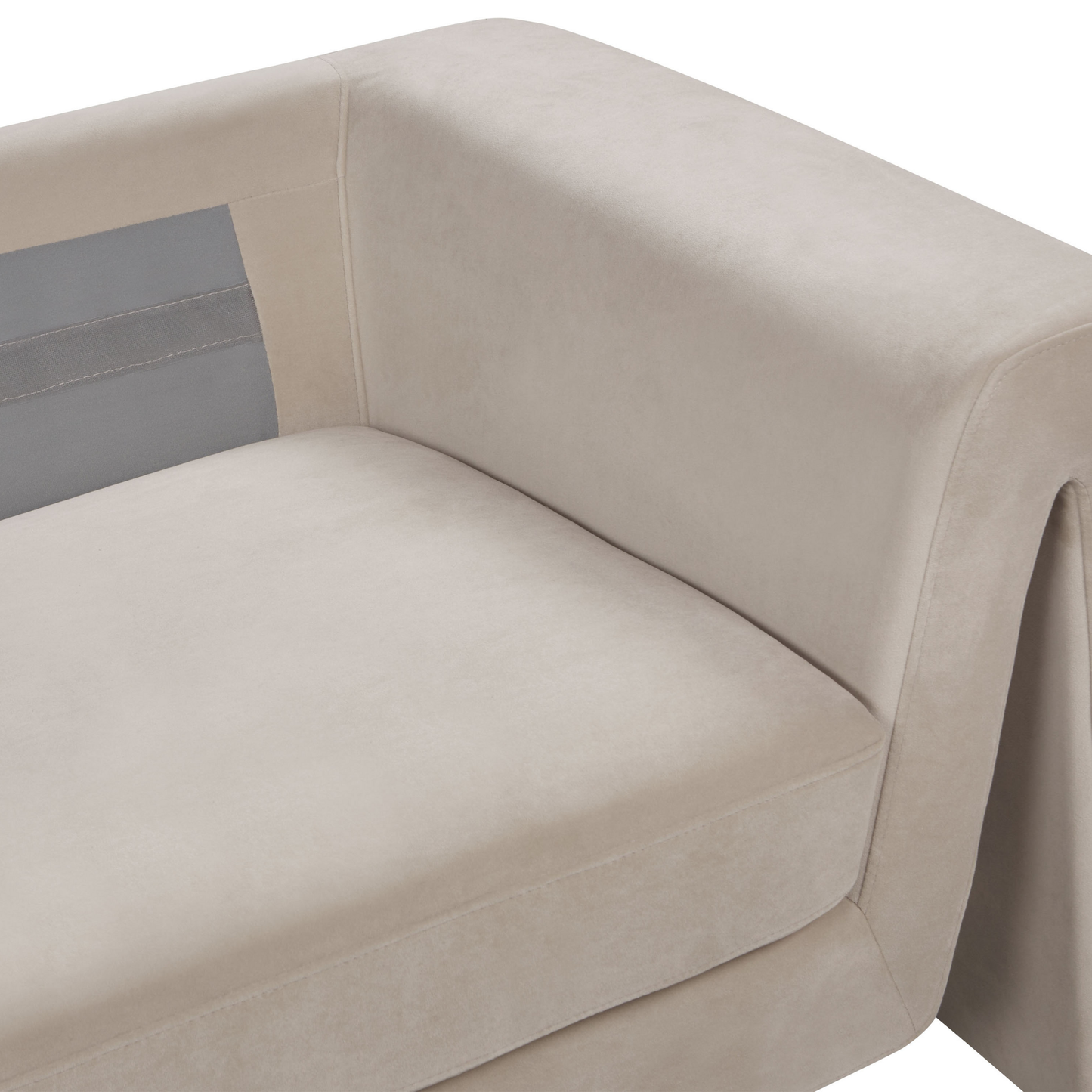 3-Sitzer Sofa Samtstoff taupe MAUNU