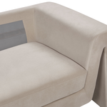 3-Sitzer Sofa Samtstoff taupe MAUNU