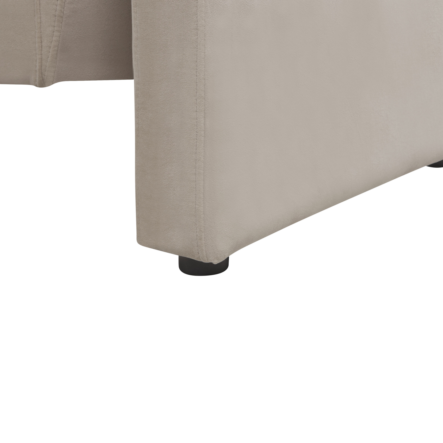 3-Sitzer Sofa Samtstoff taupe MAUNU