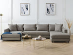 Wohnlandschaft U-förmig taupe 5-Sitzer LILVIKEN