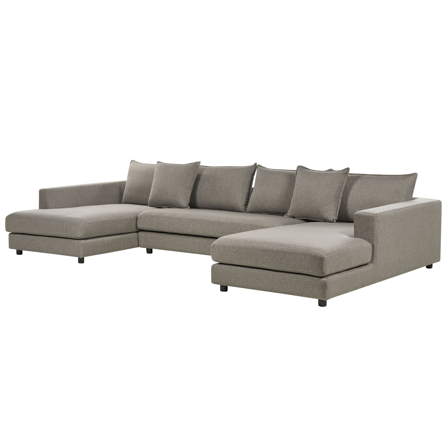 Wohnlandschaft U-förmig taupe 5-Sitzer LILVIKEN