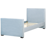 Polsterbett Samtstoff hellblau Lattenrost 90 x 200 cm TEENIE